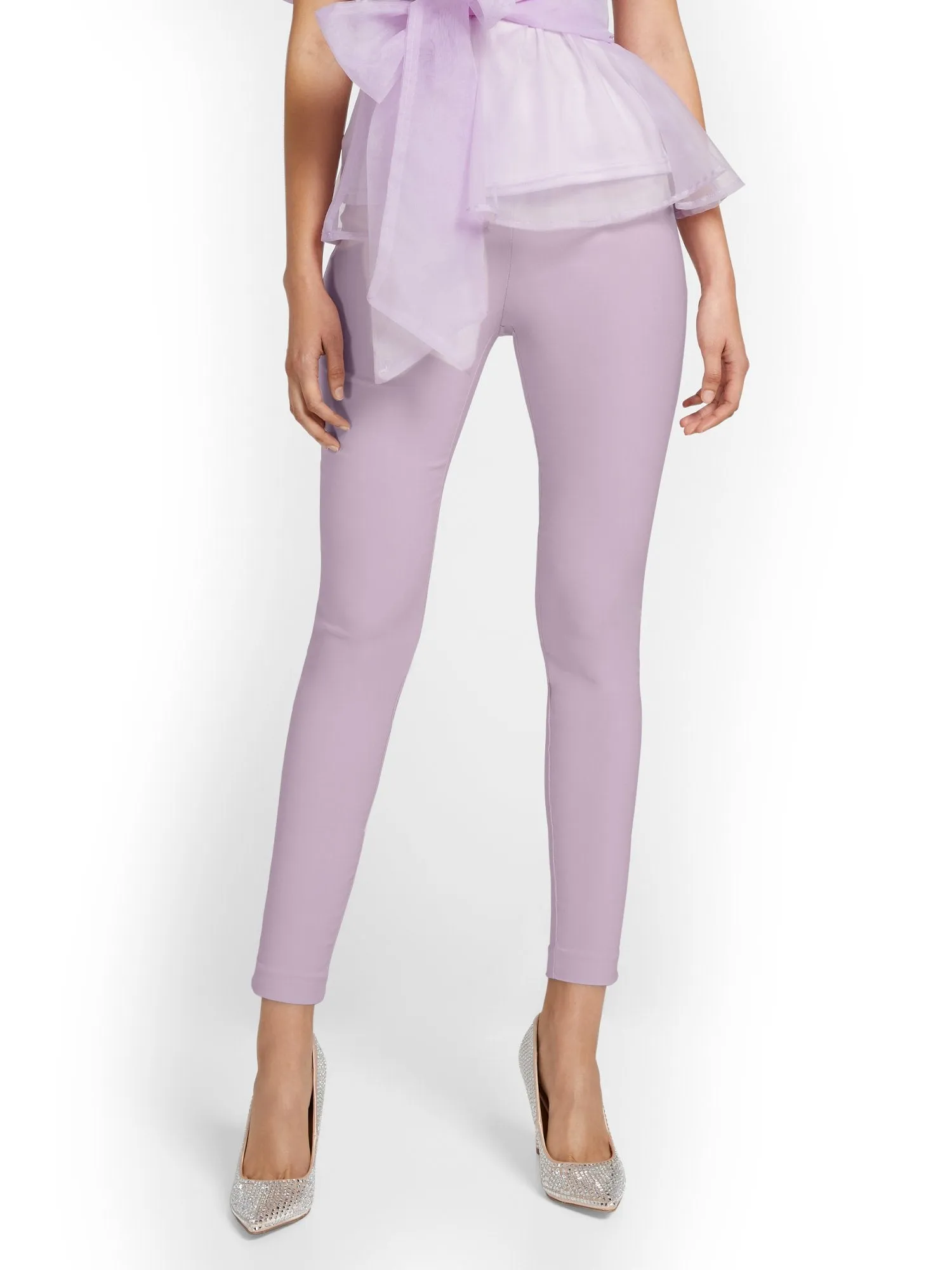 Petite Whitney High-Waisted Pull-On Slim-Leg Pant