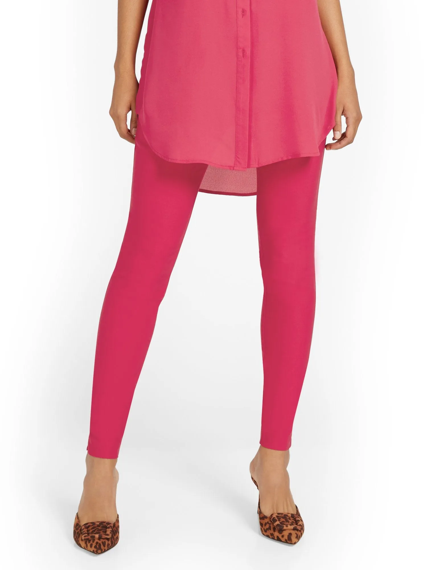 Petite Whitney High-Waisted Pull-On Slim-Leg Pant