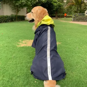 PoochMate Two Toned Rain Coat - Navy & Yellow