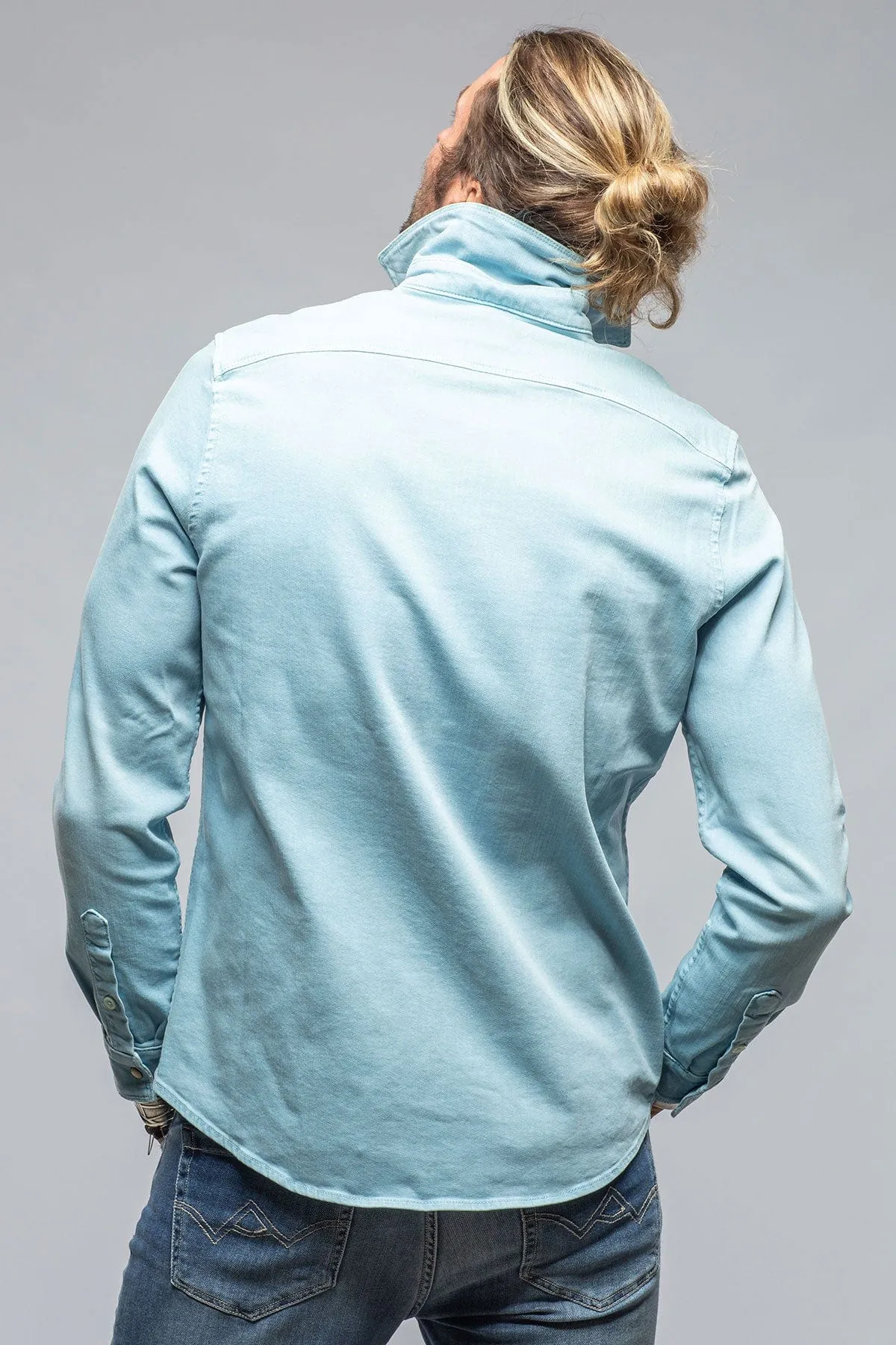 Ranger Colored Denim Snap Shirt In Pervinka