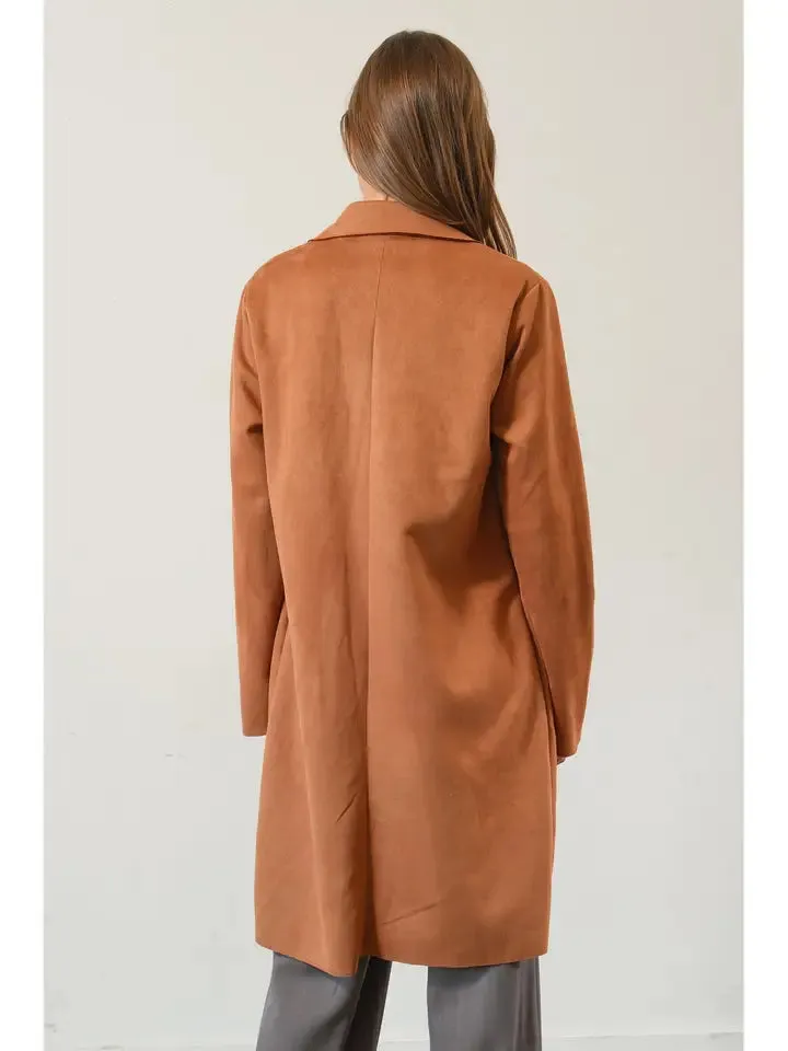 Sadie Open Front Suede Jacket