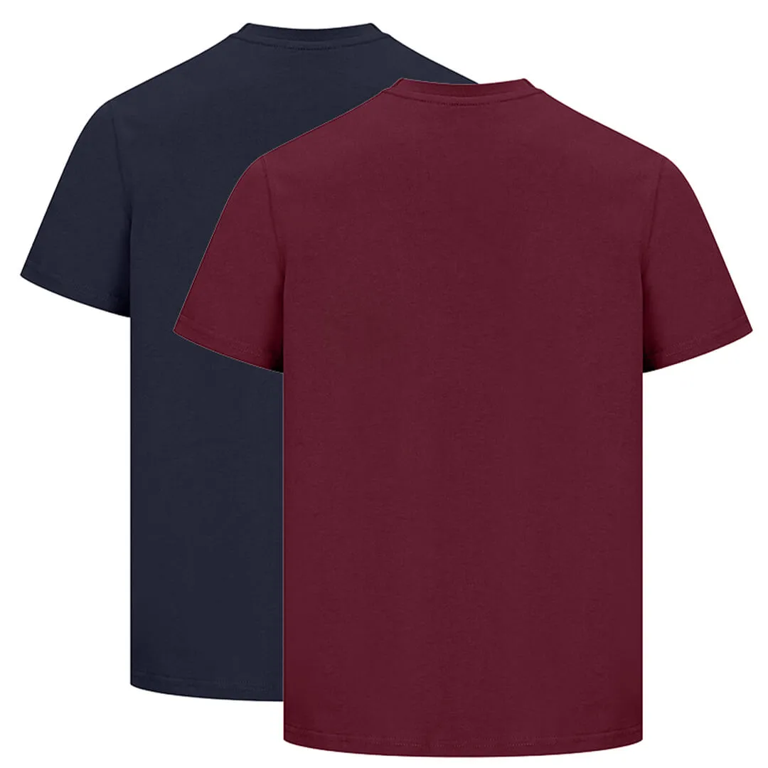 Sandwood 2-Pack T-Shirts - Midnight/Merlot by Hoggs of Fife