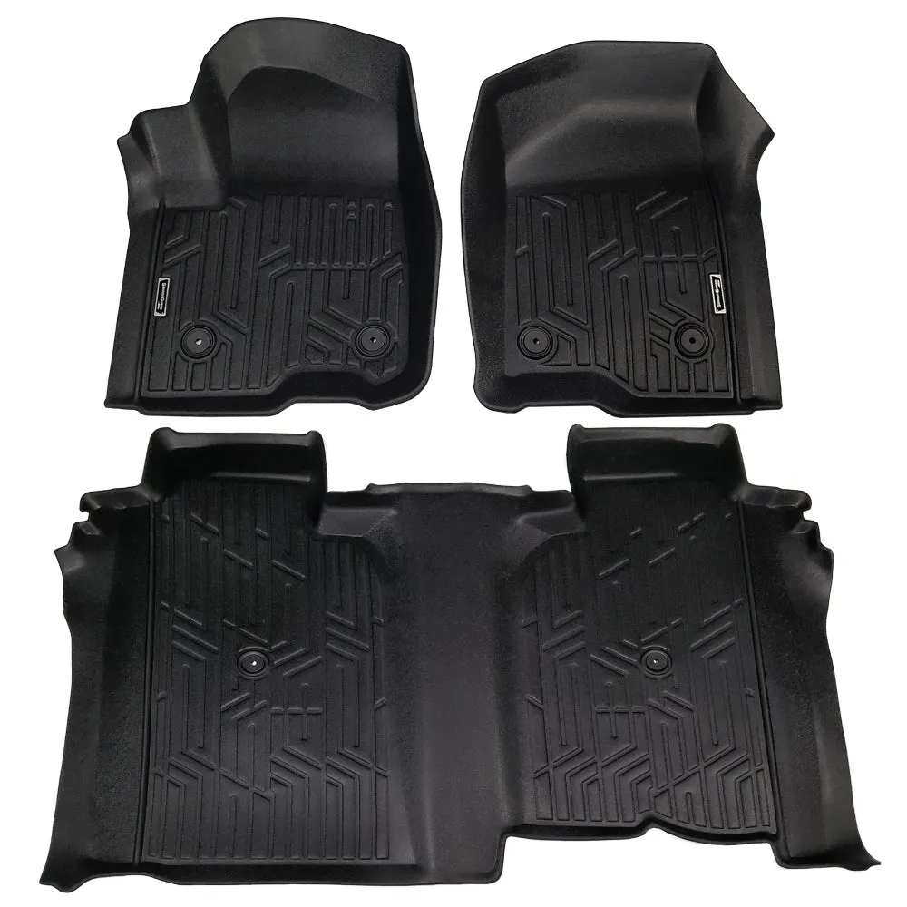 Season Guard Floor Mat Liner, Chevrolet Silverado 1500 Crew Cab 2019-2020  Front and Rear Seat 3pc