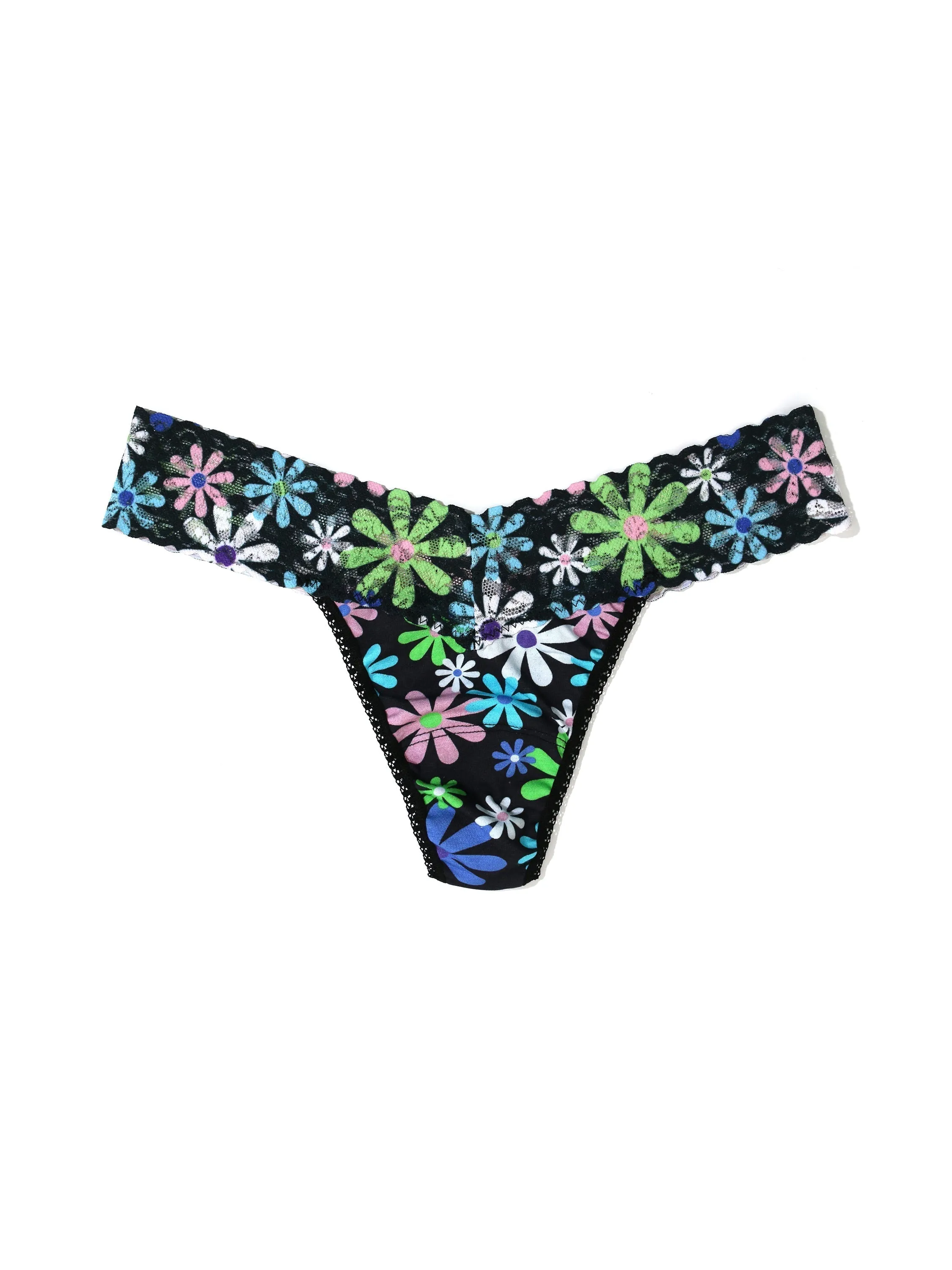 Supima® Cotton Printed Low Rise Thong Pure Joy Sale