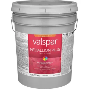 Valspar® Medallion® Plus Exterior Paint   Primer Semi-Gloss 5 Gallon White Base