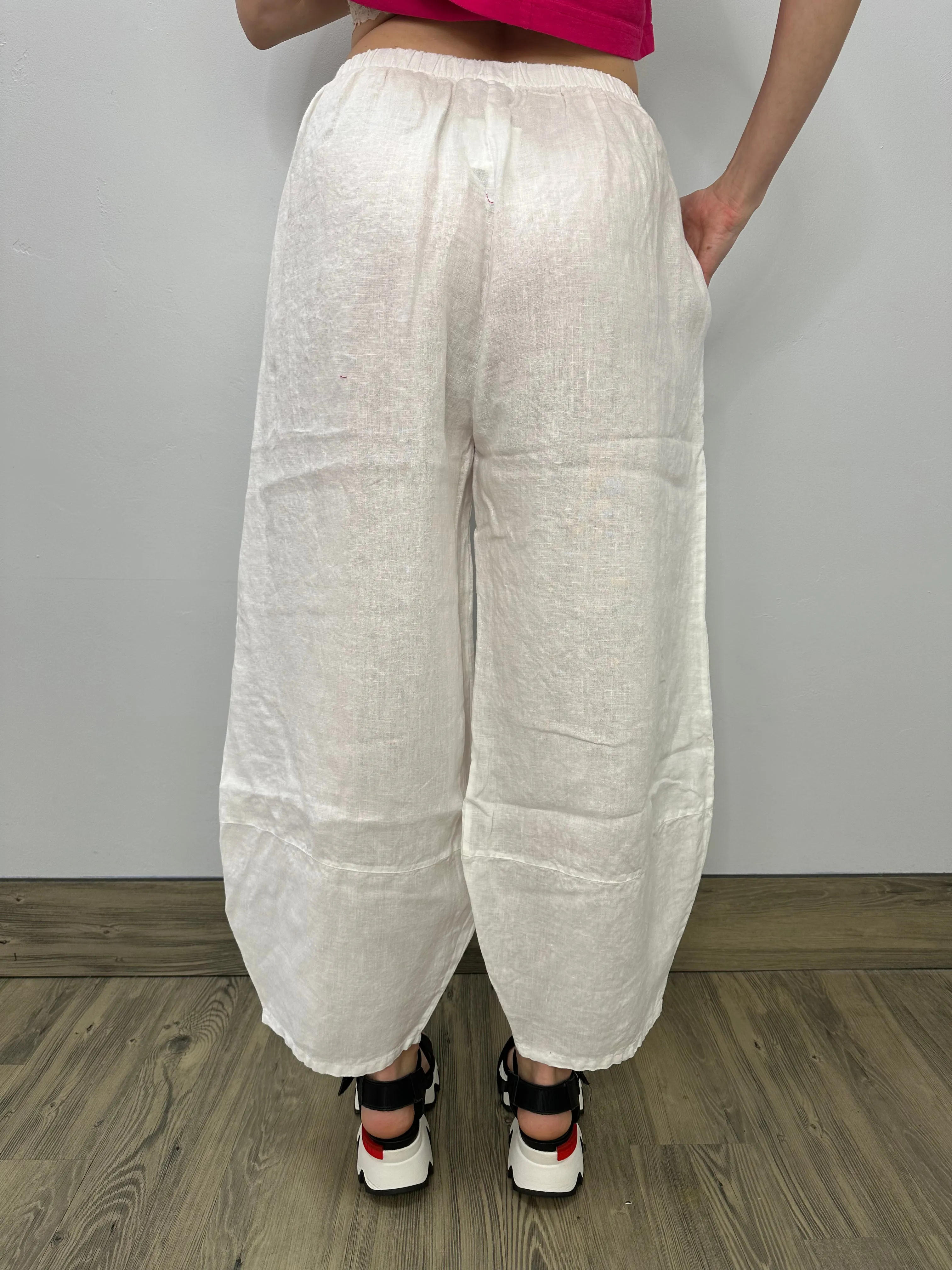 White Oliver Linen Pant