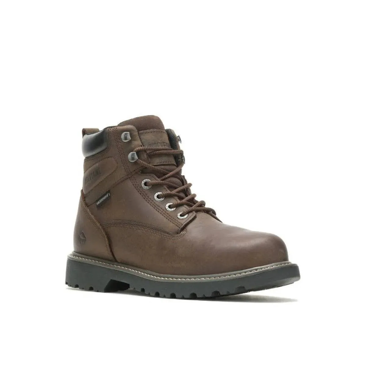 Wolverine Dark Brown Waterproof Leather Work Boots