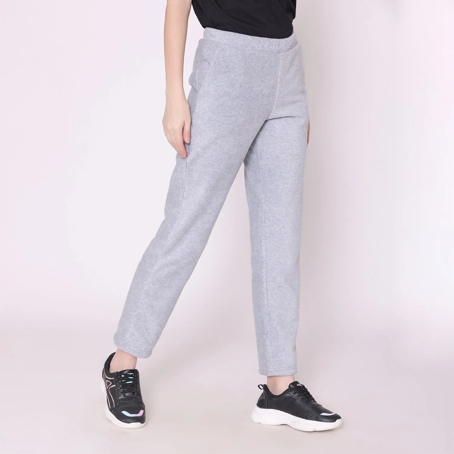 Women's Polar Track Pants - Light Grey