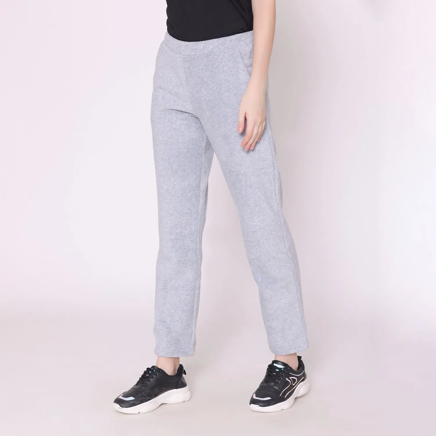 Women's Polar Track Pants - Light Grey