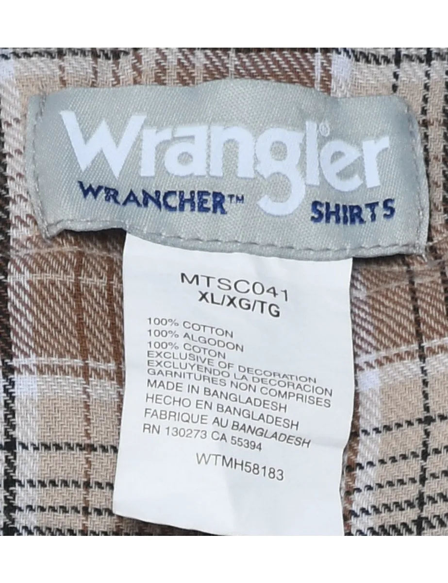 Wrangler Checked Brown Shirt - XL