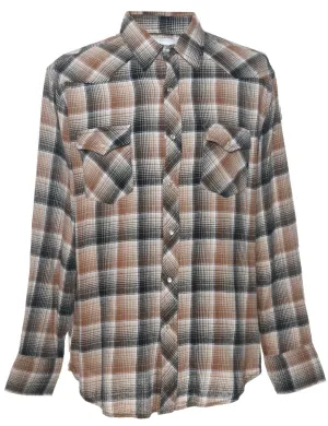 Wrangler Checked Brown Shirt - XL