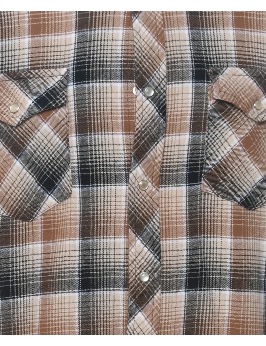 Wrangler Checked Brown Shirt - XL