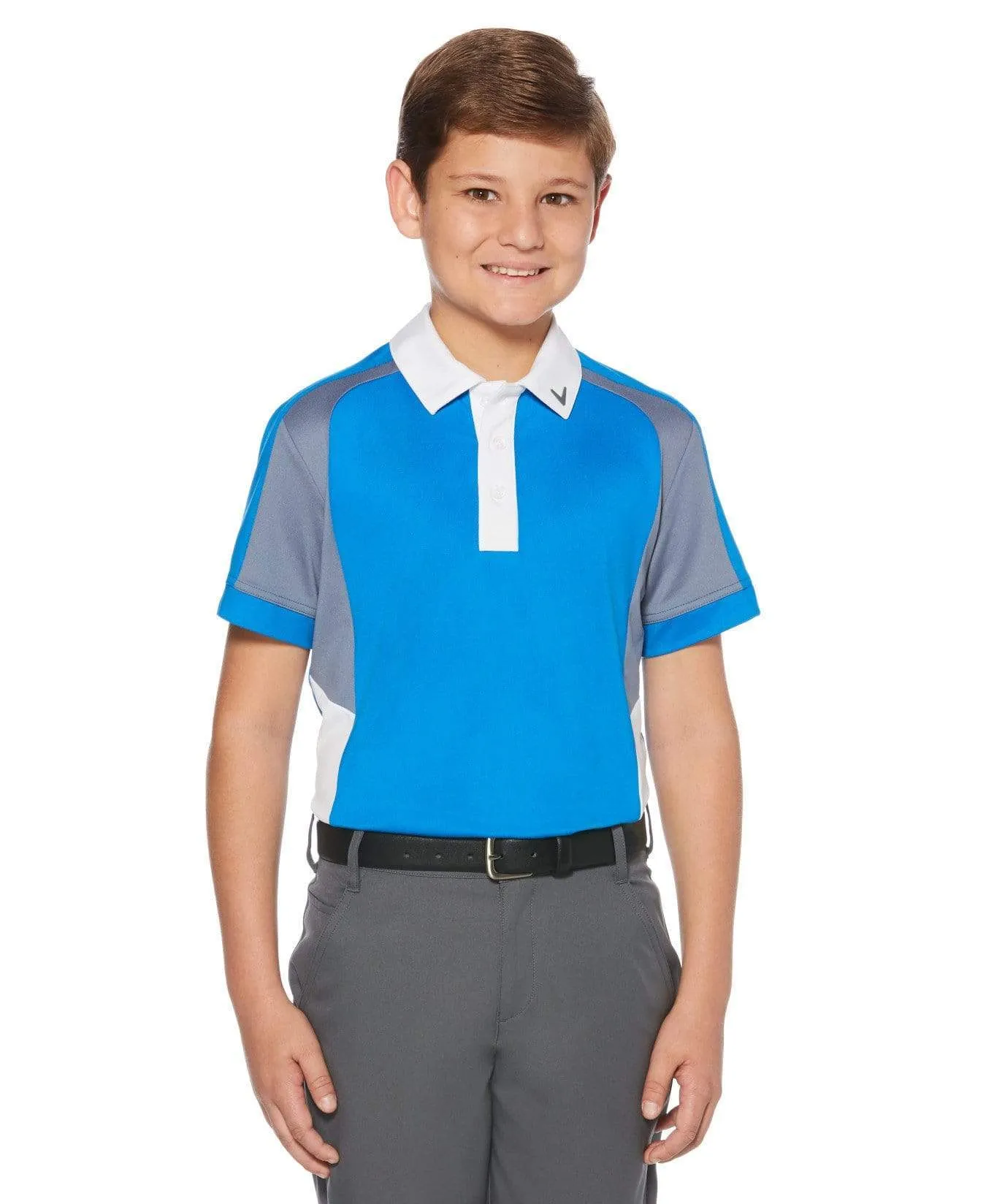 Youth Mapped Color Block Polo